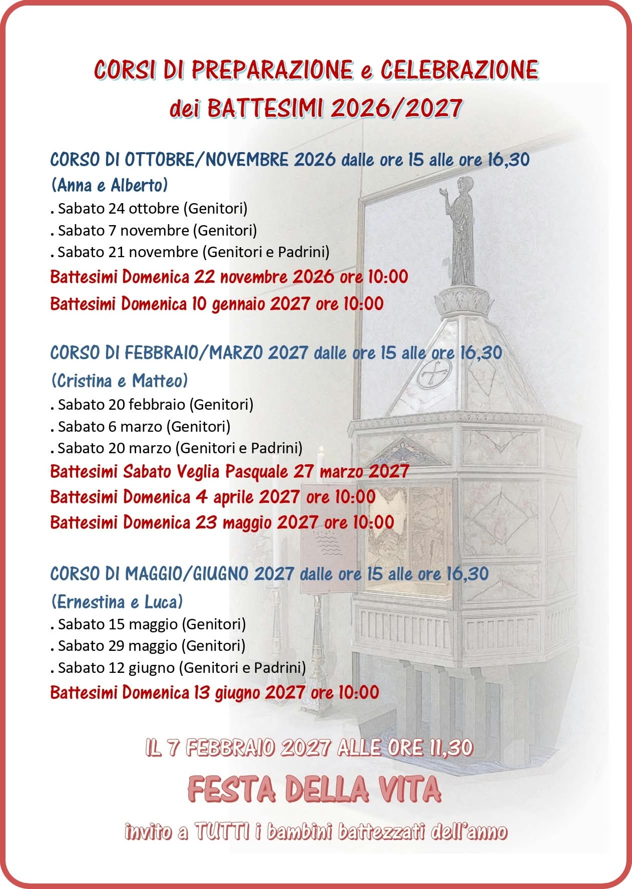 Festa di apertura 5 ottobre 2025