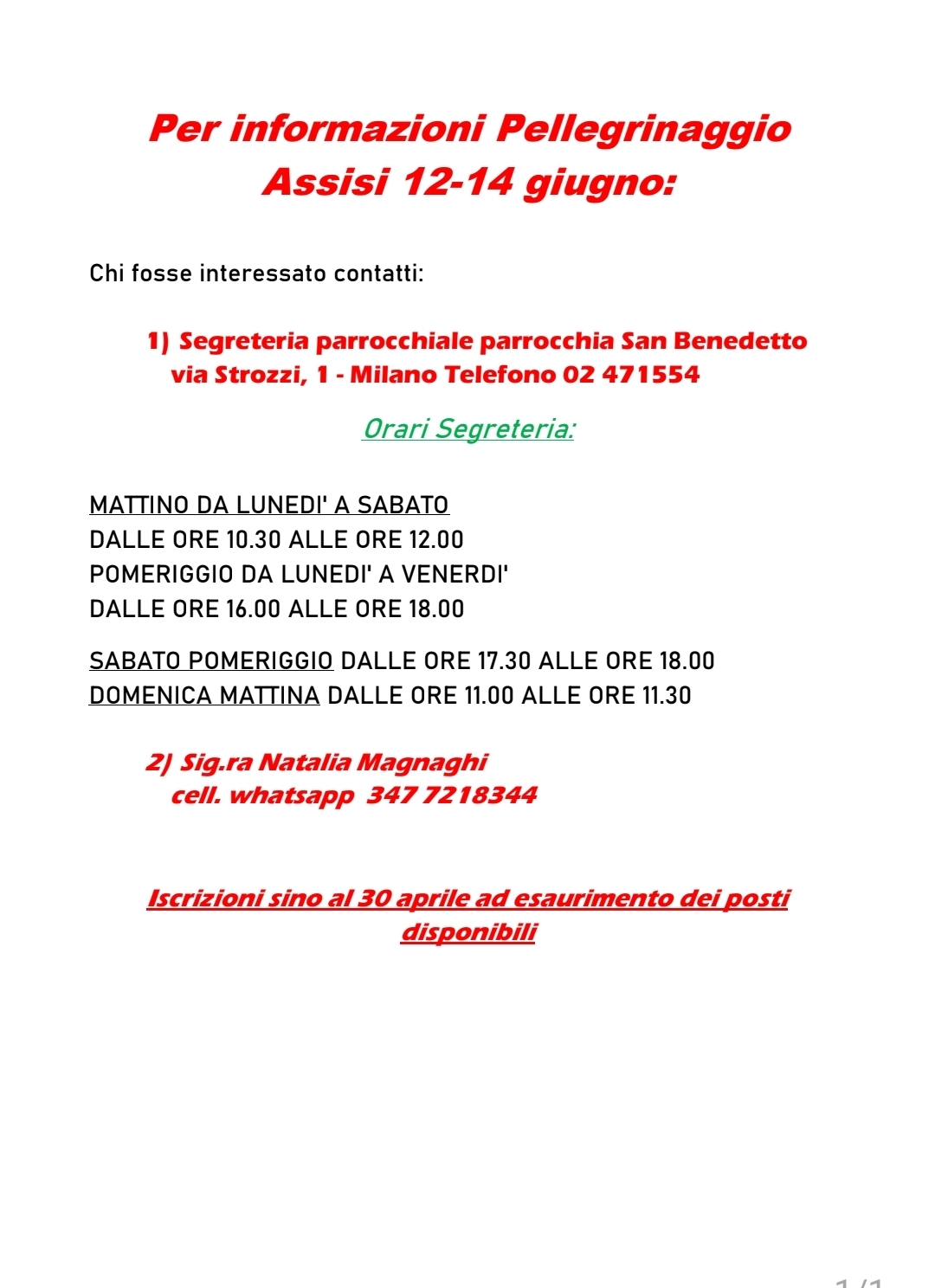 Festa di apertura 5 ottobre 2025